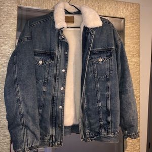 Women’s Denim Jacket with Sherpa lining